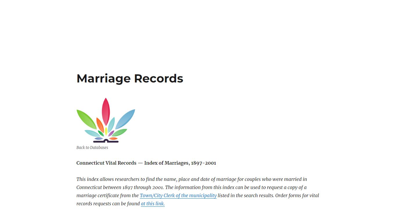 Marriage Records